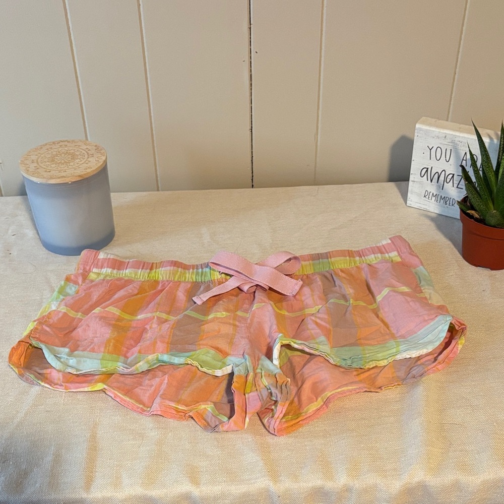 Old Navy Pastel Plaid Shorts in Pink, Orange, Mint